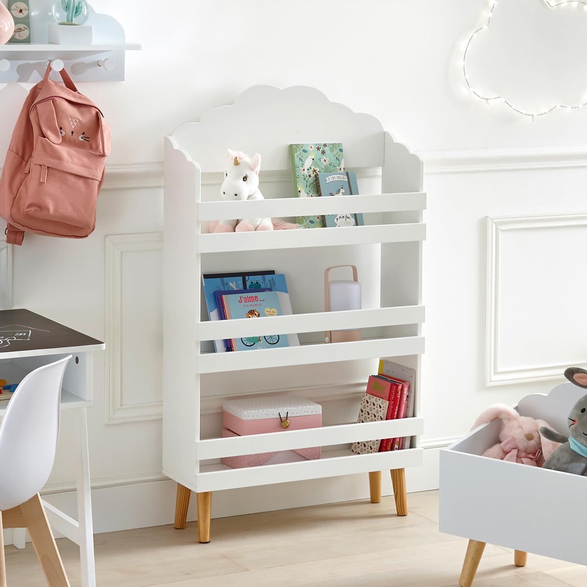 Atmosphera - Bibliothèque Enfant Nuage Blanche H.100 cm Blanc