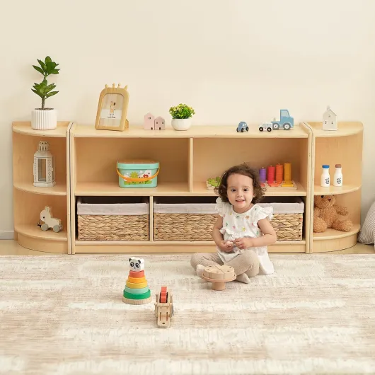 OOOK Étagère-Montessori en Bois, Bibliotheque Meuble Rangement Enfant, Organisateur pour Salles de Classe d'enfants, Étagère pour Salles de Jeux, Crèches et maternelles