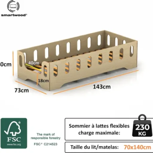 Test smartwood TILA 2B 70x140 : un lit Montessori simple, costaud et sans chichis
