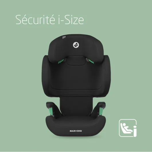 Maxi-Cosi RodiFix M i-Size, Rehausseur Voiture Enfant, 3,5 - 12 ans, 100 - 150 cm, Siège Auto ISOFIX, Protection G-CELL contre chocs latéraux, Hauteur Réglable, Bouclage Rapide & Facile, Basic Black Basic Black RodiFix M i-Size