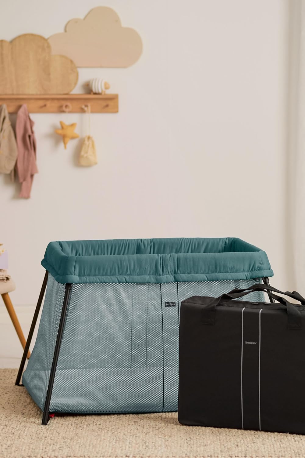 Lit Parapluie, avec Drap-Housse pour Light, Vert foncé