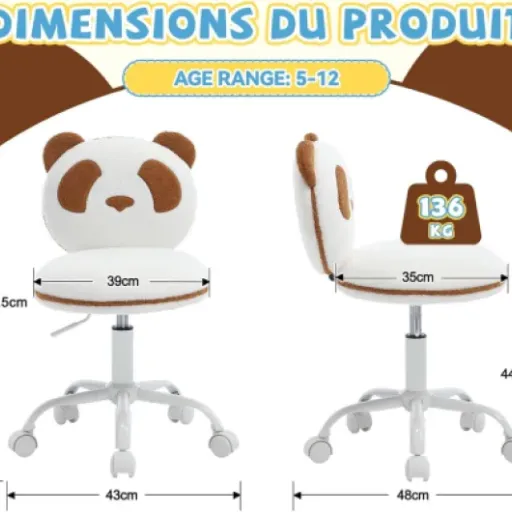 Test Chaise de Bureau Enfant DAYALANE Panda : mignonne, pratique, mais pas parfaite