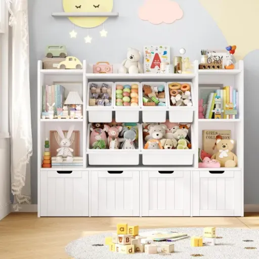 Test FOREHILL Meuble Rangement Enfant 140 cm : le meuble qui calme (un peu) le bazar des jouets
