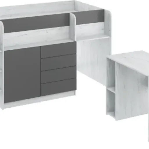 Test Lit Mi-Hauteur Enfant Smile 90x200 : un combo lit/bureau malin mais galère à monter