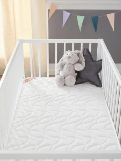 Matelas Bébé Climatisé - 60x120 cm - Réversible : 1 Face Été Fraîche et 1 Face Hiver Ouatinée - Anti-acarien - Épaisseur 10 cm - Oeko-Tex® - Fabrication française 60x120x10 cm